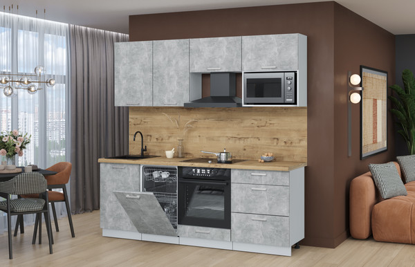 Кухонный гарнитур Интерлиния Мила Лайт 2.15-ПМ4