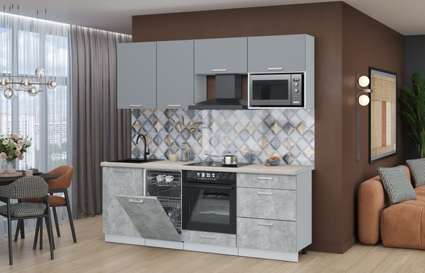 Кухонный гарнитур Интерлиния Мила Лайт 2.15-ПМ4