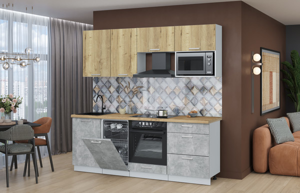 Кухонный гарнитур Интерлиния Мила Лайт 2.15-ПМ4 