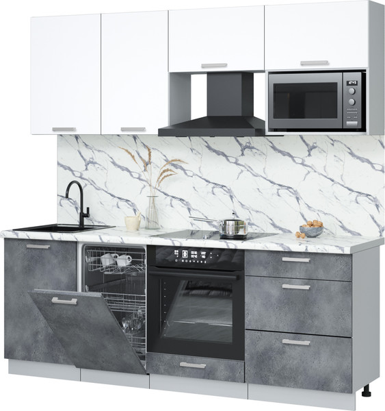 Кухонный гарнитур Интерлиния Мила Лайт 2.15-ПМ4  - фото