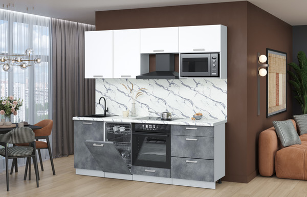 Кухонный гарнитур Интерлиния Мила Лайт 2.15-ПМ4 