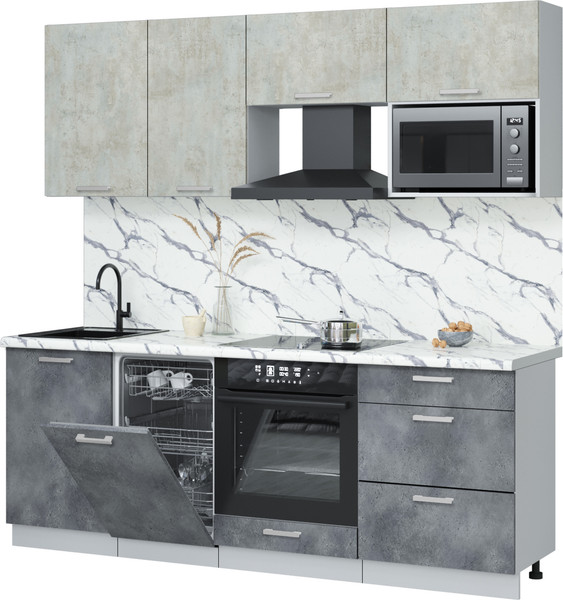 Кухонный гарнитур Интерлиния Мила Лайт 2.15-ПМ4  - фото