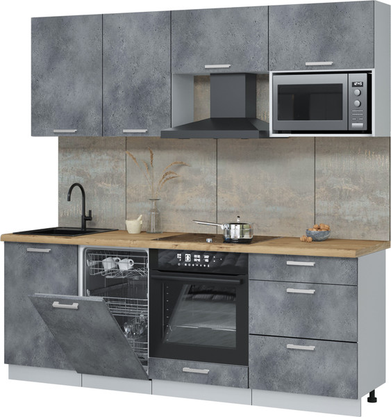 Кухонный гарнитур Интерлиния Мила Лайт 2.15-ПМ4  - фото