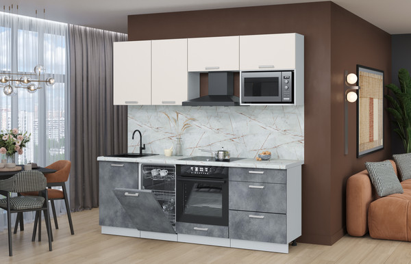 Кухонный гарнитур Интерлиния Мила Лайт 2.15-ПМ4 