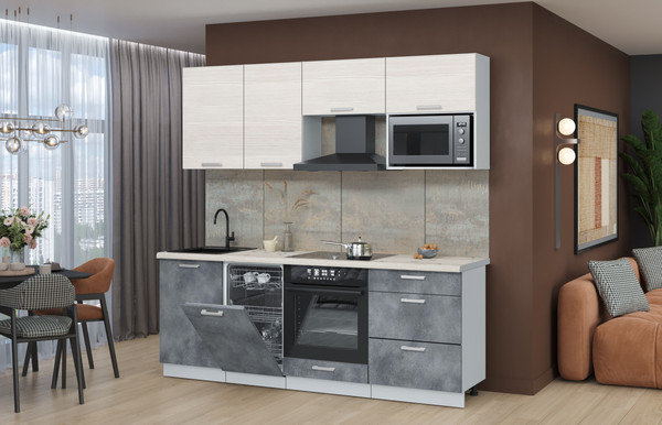 Кухонный гарнитур Интерлиния Мила Лайт 2.15-ПМ4 