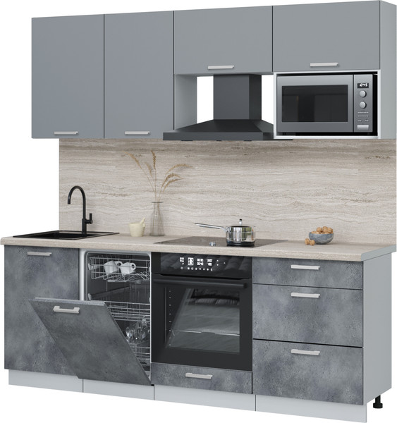 Кухонный гарнитур Интерлиния Мила Лайт 2.15-ПМ4 - фото