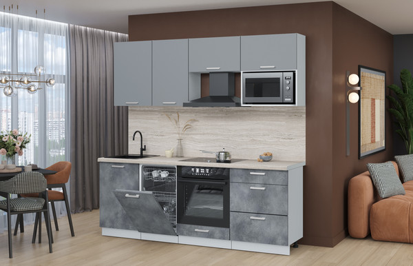 Кухонный гарнитур Интерлиния Мила Лайт 2.15-ПМ4