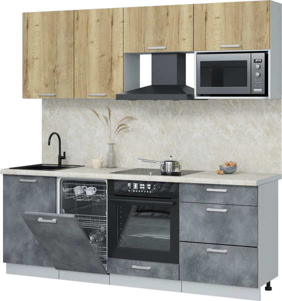 Кухонный гарнитур Интерлиния Мила Лайт 2.15-ПМ4  - фото