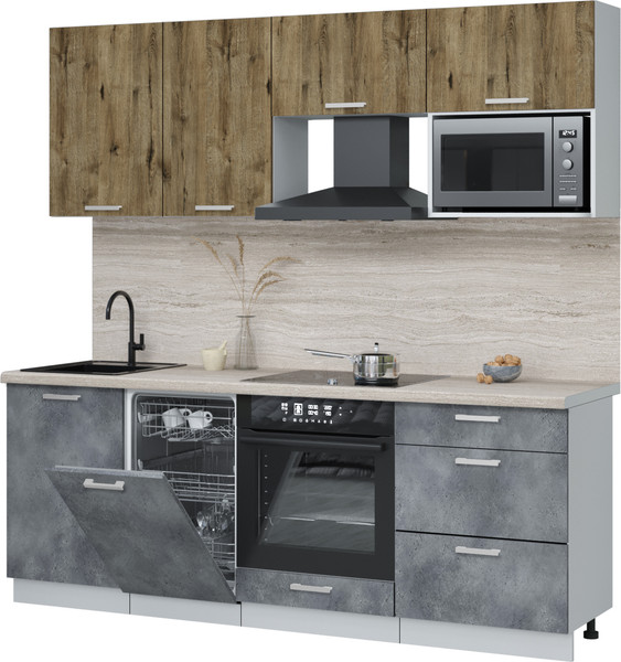 Кухонный гарнитур Интерлиния Мила Лайт 2.15-ПМ4  - фото