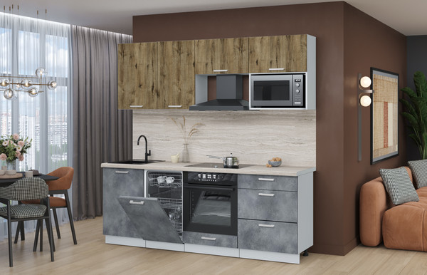 Кухонный гарнитур Интерлиния Мила Лайт 2.15-ПМ4 