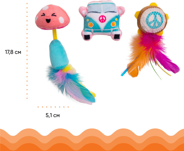 Набор игрушек для кошек Catstages Dental Фестиваль с кошачьей мятой / CAT709095