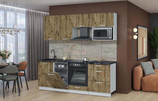 Кухонный гарнитур Интерлиния Мила Лайт 2.15-ПМ4