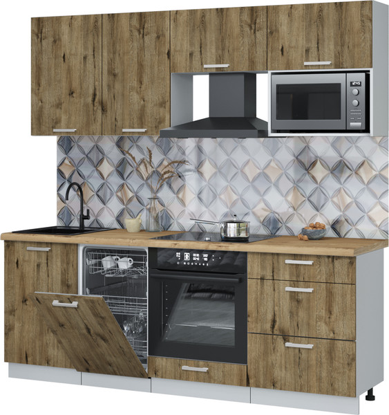 Кухонный гарнитур Интерлиния Мила Лайт 2.15-ПМ4 - фото