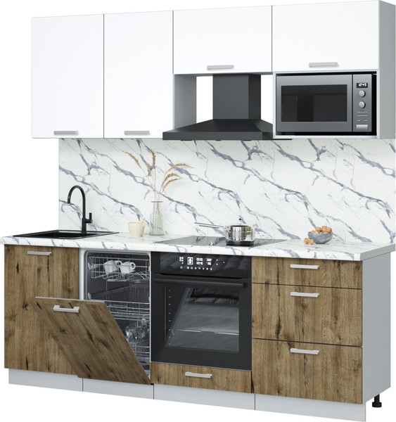 Кухонный гарнитур Интерлиния Мила Лайт 2.15-ПМ4 - фото