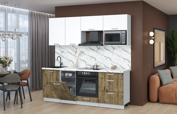 Кухонный гарнитур Интерлиния Мила Лайт 2.15-ПМ4