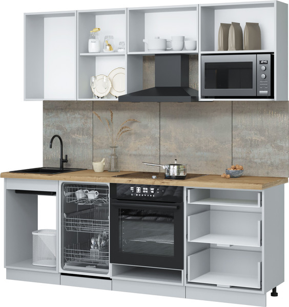 Кухонный гарнитур Интерлиния Мила Лайт 2.15-ПМ4