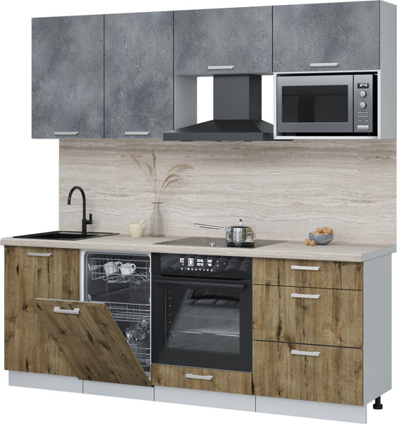 Кухонный гарнитур Интерлиния Мила Лайт 2.15-ПМ4 - фото