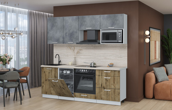 Кухонный гарнитур Интерлиния Мила Лайт 2.15-ПМ4