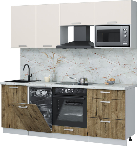 Кухонный гарнитур Интерлиния Мила Лайт 2.15-ПМ4 - фото