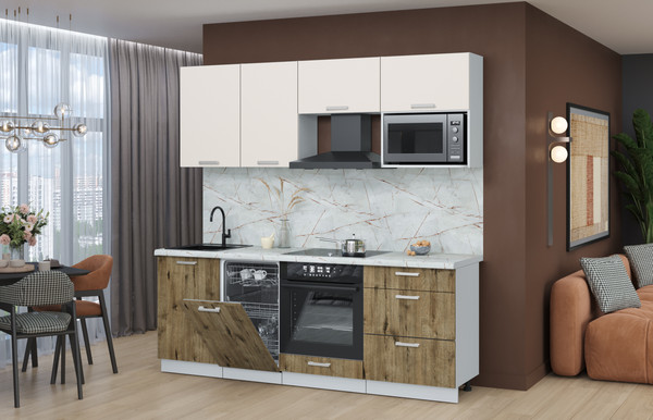 Кухонный гарнитур Интерлиния Мила Лайт 2.15-ПМ4