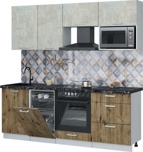 Кухонный гарнитур Интерлиния Мила Лайт 2.15-ПМ4 - фото