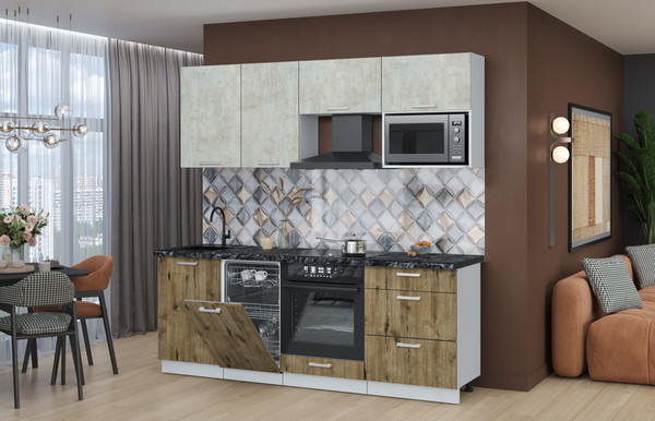 Кухонный гарнитур Интерлиния Мила Лайт 2.15-ПМ4