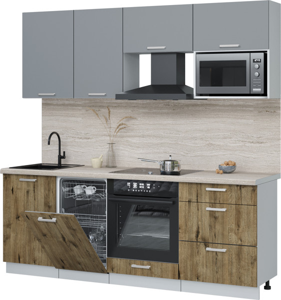 Кухонный гарнитур Интерлиния Мила Лайт 2.15-ПМ4  - фото