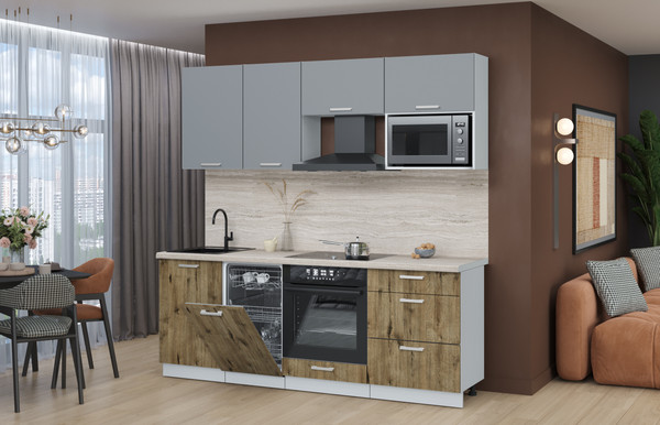 Кухонный гарнитур Интерлиния Мила Лайт 2.15-ПМ4 