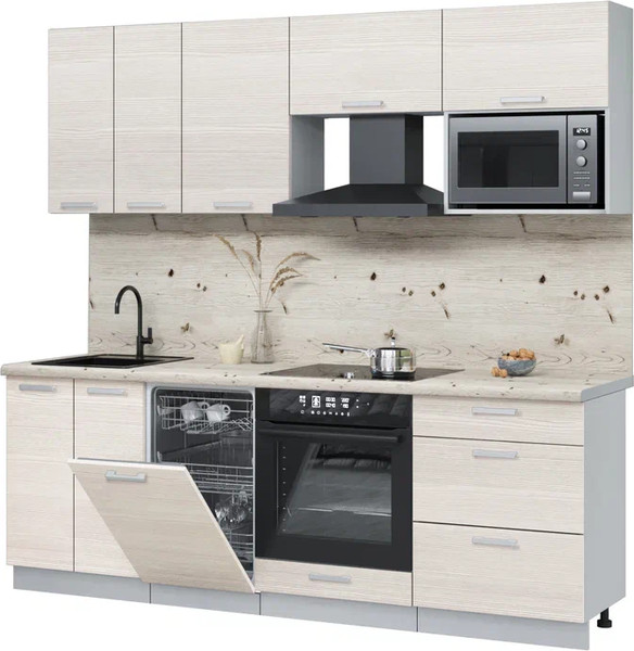 Кухонный гарнитур Интерлиния Мила Лайт 2.25-ПМ4  - фото