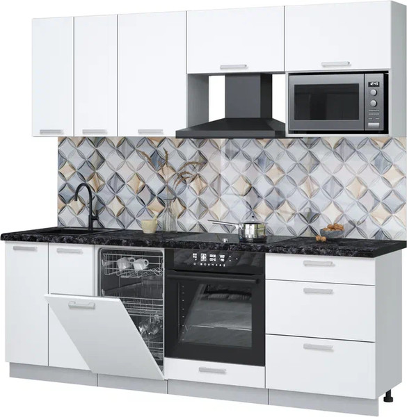 Кухонный гарнитур Интерлиния Мила Лайт 2.25-ПМ4  - фото