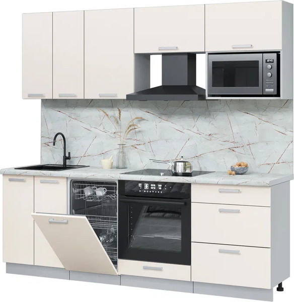 Кухонный гарнитур Интерлиния Мила Лайт 2.25-ПМ4  - фото