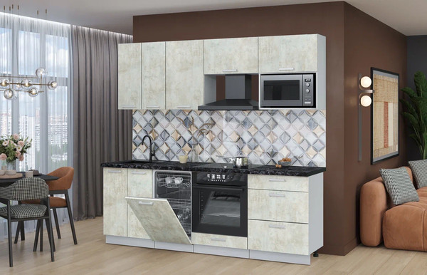 Кухонный гарнитур Интерлиния Мила Лайт 2.25-ПМ4 