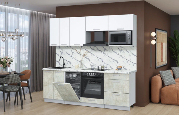 Кухонный гарнитур Интерлиния Мила Лайт 2.25-ПМ4 