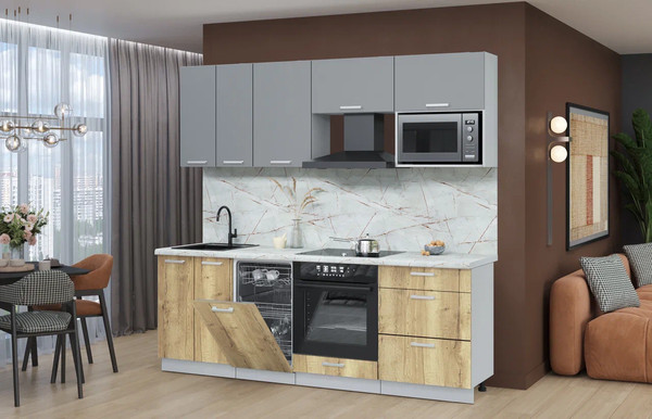 Кухонный гарнитур Интерлиния Мила Лайт 2.25-ПМ4 