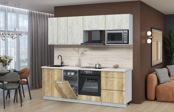 Кухонный гарнитур Интерлиния Мила Лайт 2.25-ПМ4 