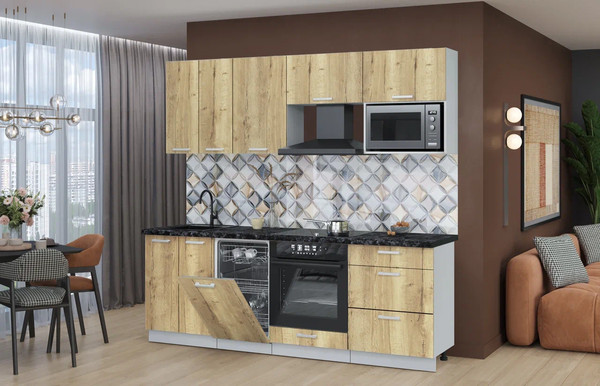 Кухонный гарнитур Интерлиния Мила Лайт 2.25-ПМ4 