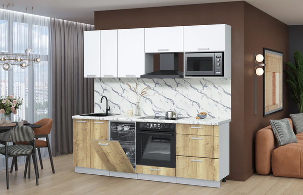 Кухонный гарнитур Интерлиния Мила Лайт 2.25-ПМ4 