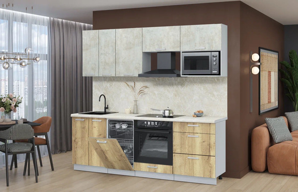 Кухонный гарнитур Интерлиния Мила Лайт 2.25-ПМ4 