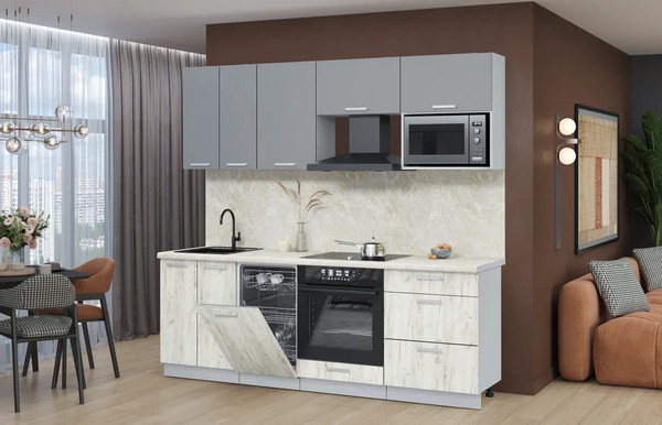 Кухонный гарнитур Интерлиния Мила Лайт 2.25-ПМ4 