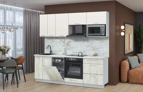 Кухонный гарнитур Интерлиния Мила Лайт 2.25-ПМ4 