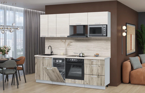 Кухонный гарнитур Интерлиния Мила Лайт 2.25-ПМ4 