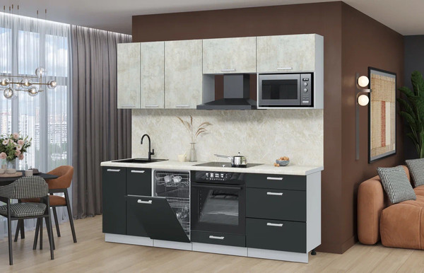 Кухонный гарнитур Интерлиния Мила Лайт 2.25-ПМ4