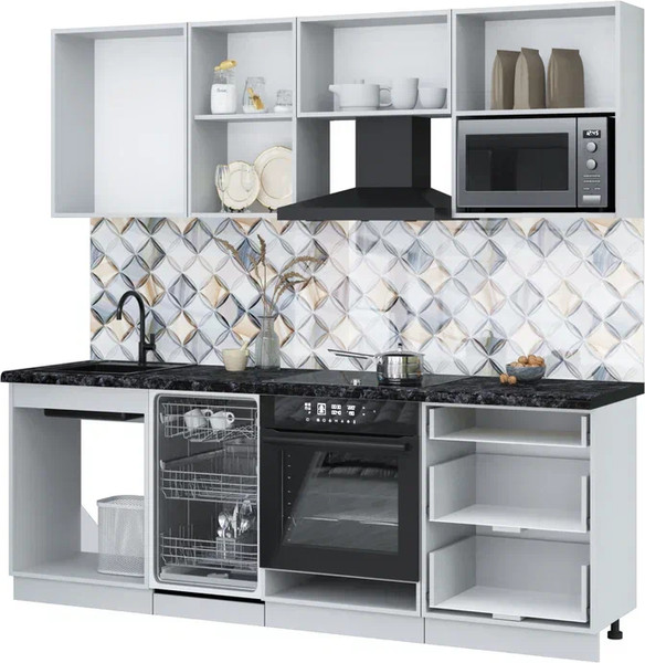 Кухонный гарнитур Интерлиния Мила Лайт 2.25-ПМ4