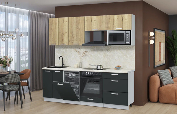 Кухонный гарнитур Интерлиния Мила Лайт 2.25-ПМ4 