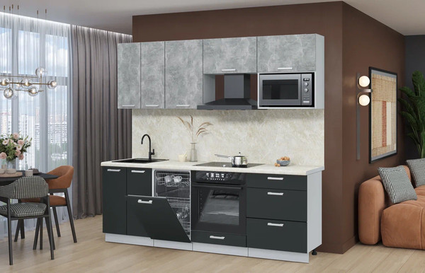 Кухонный гарнитур Интерлиния Мила Лайт 2.25-ПМ4 