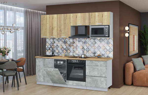 Кухонный гарнитур Интерлиния Мила Лайт 2.25-ПМ4 