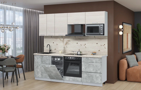 Кухонный гарнитур Интерлиния Мила Лайт 2.25-ПМ4 