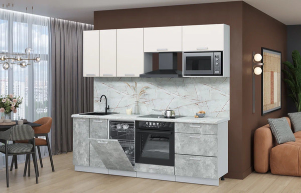 Кухонный гарнитур Интерлиния Мила Лайт 2.25-ПМ4 