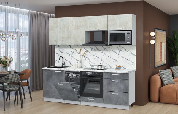 Кухонный гарнитур Интерлиния Мила Лайт 2.25-ПМ4 