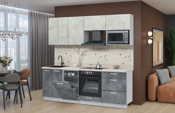 Кухонный гарнитур Интерлиния Мила Лайт 2.25-ПМ4 